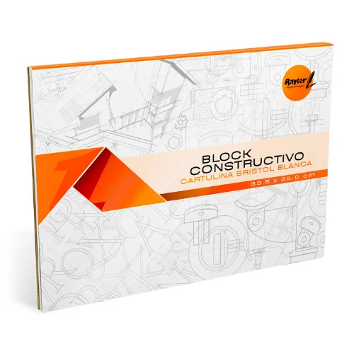 BLOCK CONSTRUCTIVO CARTULINA BLANCA C/20 HJS RAYTER