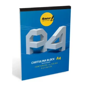 BLOCK DIBUJO CARTULINA A4 C/25 HJS RAYTER (308)