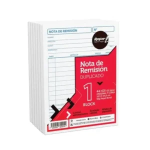 BLOCK NOTA REMISION DUPLICADO 1/4 RAYTER