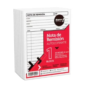 BLOCK REMISION  1/4  AUTOCOPIANTE RAYTER