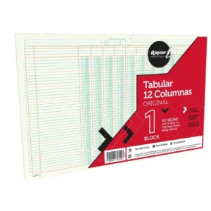 BLOCK TABULAR 12 COLUMNAS C/ 50 HJS RAYTER