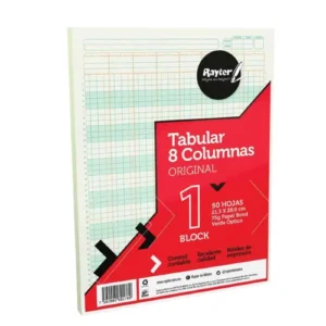 BLOCK TABULAR  8 COLUMNAS T/CARTA C/50 HJS RAYTER