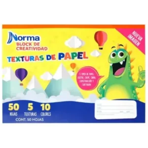 BLOCK  TEXTURAS DE PAPEL C/50 HJS 5 TEXTURAS NORMA