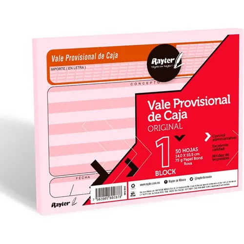 BLOCK VALE PROVISIONAL C/50 HJS ROSA ORIGINAL RAYTER