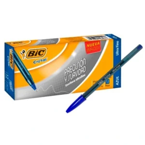 BOLIGRAFO P/FINO 0.8 MM AZUL C/12 PZAS BIC CRISTAL
