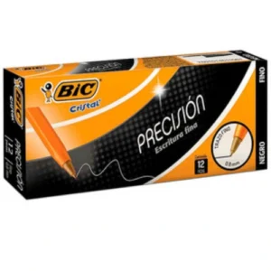 BOLIGRAFO P/FINO 0.8 MM NEGRO C/12 PZAS BIC CRISTAL