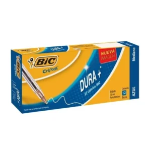 BOLIGRAFO P/MEDIANO 1 MM AZUL C/12 PZAS BIC CRISTAL