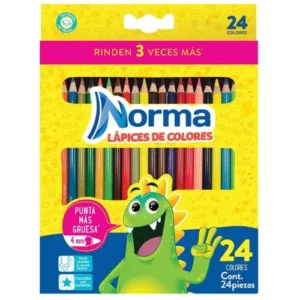 COLORES REDONDOS C/24 PZAS NORMA