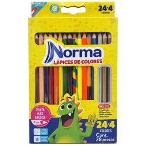 COLORES REDONDOS C/24 + 4 PZAS NORMA