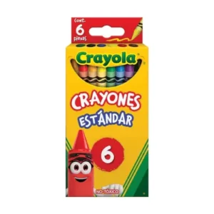CRAYONES ESTANDAR REDONDOS C/6 PZAS CRAYOLA