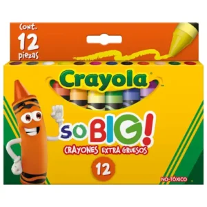 CRAYONES EXTRAGRUESO SO BIG C/12 PZAS CRAYOLA