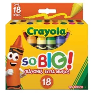 CRAYONES EXTRAGRUESO SO BIG C/18 PZAS CRAYOLA