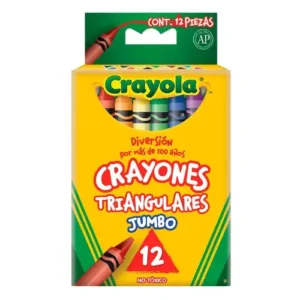 CRAYONES JUMBO TRIANGULARES C/12 PZAS CRAYOLA