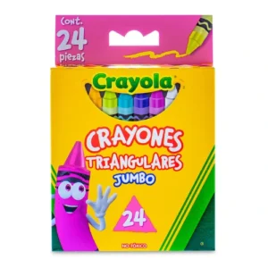 CRAYONES JUMBO TRIANGULARES C/24 PZAS CRAYOLA