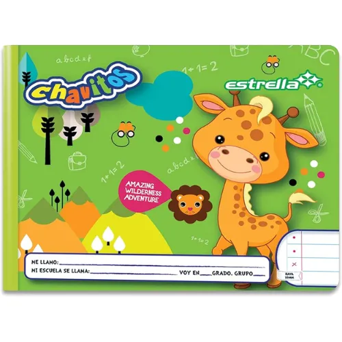 CUADERNO PREESCOLAR RAYA 10 MM C/72 HJS CHAVITOS ESTRELLA