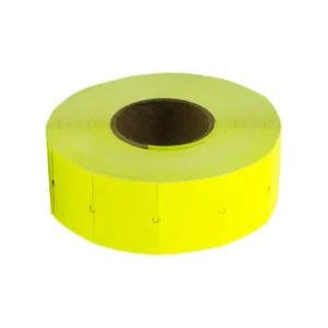 ETIQUETA ADHESIVA AMARILLO FLUORESCENTE 47.5X102 MM C/42 PZAS TRANSFER