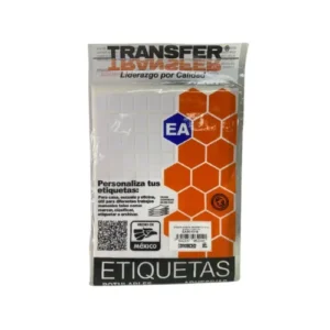 ETIQUETA ADHESIVA BLANCA 13X19 MM C/1200 PZAS TRANSFER