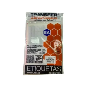 ETIQUETA ADHESIVA BLANCA 13X25 MM NO. 8 C/864 PZAS TRANSFER