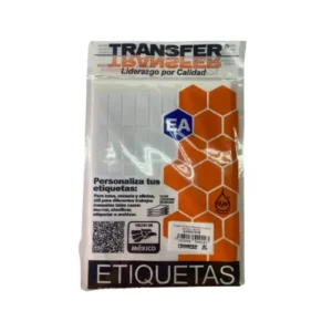 ETIQUETA ADHESIVA BLANCA 13X38 MM NO. 6 C/600 PZAS TRANSFER