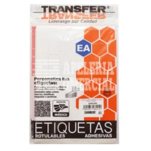 ETIQUETA ADHESIVA BLANCA 19x50 MM NO. 15 C/336 PZAS TRANSFER