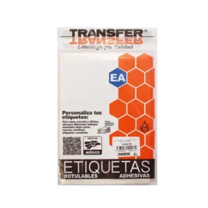 ETIQUETA ADHESIVA BLANCA 47.5X102 MM NO. 25 C/72 PZAS TRANSFER