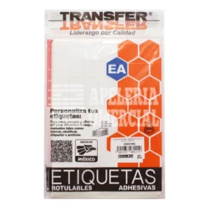 ETIQUETA ADHESIVA BLANCA 50X50 MM NO. 19 C/144 PZAS TRANSFER