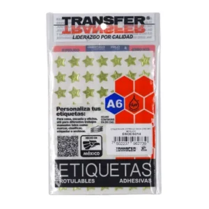 ETIQUETA ADHESIVA ESTRELLA CHICA ORO C/189 PZAS TRANSFER