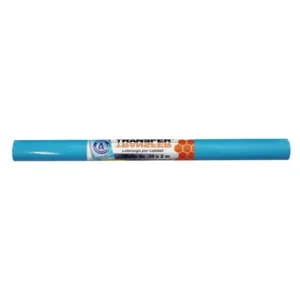 FORRO PLASTICO AUTOADHERIBLE AZUL TURQUEZA 35 CM X 2 MTS TRANSFER