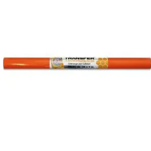 FORRO PLASTICO AUTOADHERIBLE NARANJA 35 CM X 2 MTS TRANSFER