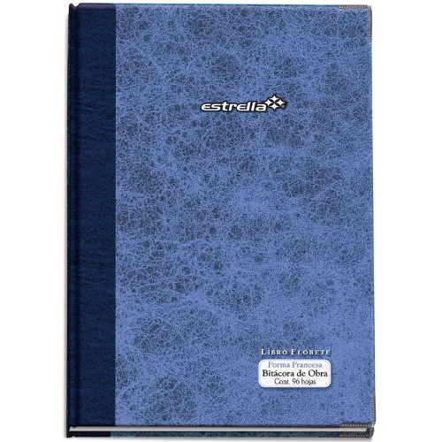 LIBRO BITACORA DE OBRA FRANCES 96 HJS ESTRELLA