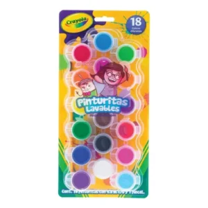 PINTURA DIGITAL LAVABLE C/18 PZAS BLISTER 88 ML CRAYOLA