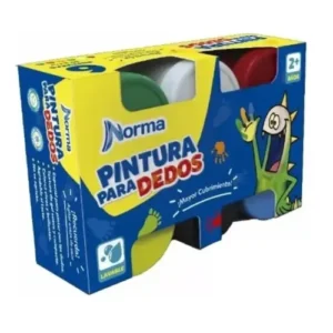 PINTURA P/DEDOS 50 GR C/6 PZAS NORMA