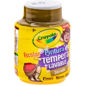PINTURA TEMPERA LAVABLE DORADO 59 ML CRAYOLA