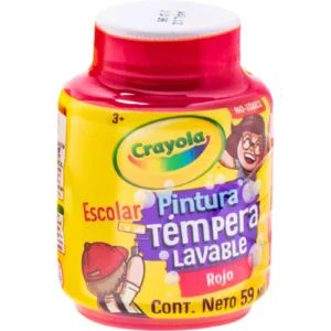 PINTURA TEMPERA LAVABLE ROJO 59 ML CRAYOLA