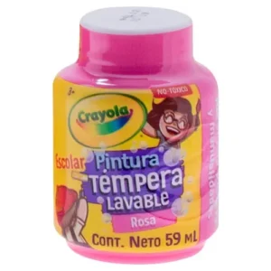 PINTURA TEMPERA LAVABLE ROSA 59 ML CRAYOLA