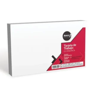 TARJETA DE TRABAJO BLANCA 5X8 CM C/100 HJS RAYTER