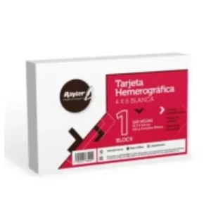 TARJETA HEMEROGRAFICA BLANCA 4X6 CM C/100 HJS RAYTER