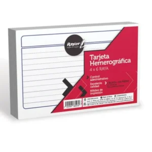 TARJETA HEMEROGRAFICA RAYA 4X6 CM C/100 HJS RAYTER